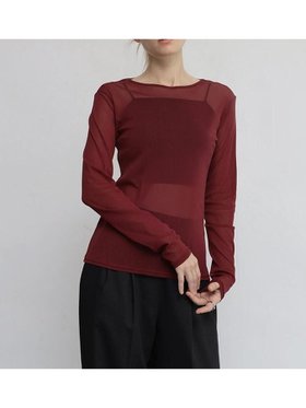 【ラシュッド/LASUD】のクルーネックシアーPO 人気、トレンドファッション・服の通販 founy(ファニー) ファッション Fashion レディースファッション Fashion for Women インナー Innerwear シアー Sheer, See-Through ロング Long, Long-Length エレガント 上品 Elegant |ID:prp329100004783414