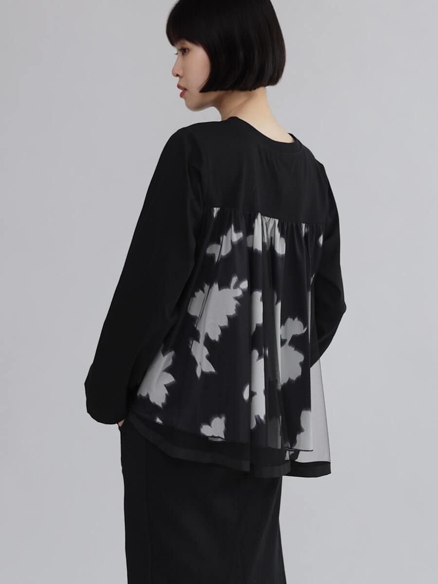 【ラシュッド/LASUD】のバックチュールフラワープリントトップス 人気、トレンドファッション・服の通販 founy(ファニー) ファッション Fashion レディースファッション Fashion for Women トップス・カットソー Cut & Sew Tops 花柄・フラワープリント・モチーフ Floral Prints & Motifs / Flower Pattern Tops シンプル Simple, Minimal チュール Tulip, Tulip Motif フェミニン Feminine, Girly フォルム Silhouette, Form プリント Print, Printed Pattern ボトム Bottoms, Lower Wear 洗える Machine Washable other-1|ID: prp329100004783424 ipo3291000000034714339