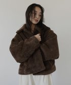 【ヘラム/hellam】のボアコクーンスリーブジャケット 人気、トレンドファッション・服の通販 founy(ファニー) ファッション Fashion レディースファッション Fashion for Women アウター Coat / Outerwear Collection レディースジャケット・軽アウター Jackets ジャケット Jacket, Outerwear thumbnail ブラウン|ID: prp329100004783433 ipo3291000000034936055