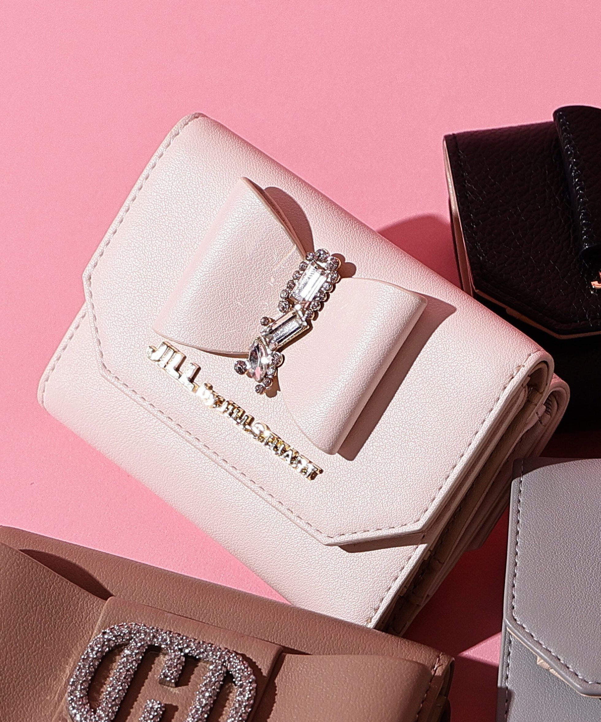 【ジルバイジルスチュアート/JILL by JILLSTUART】のリボンビジューウォレットシリーズ(ミニ財布) インテリア・キッズ・メンズ・レディースファッション・服の通販 founy(ファニー) 　ファッション　Fashion　レディースファッション　Fashion for Women　ミニ財布・二つ折り財布　Wallets & Card Cases　コンパクト　Compact, Small Size　スマート　Smart, Elegant　リボン　Ribbon, Bow　財布　Wallet, Purse　アイボリー2|ID: prp329100004783503 ipo3291000000034866501