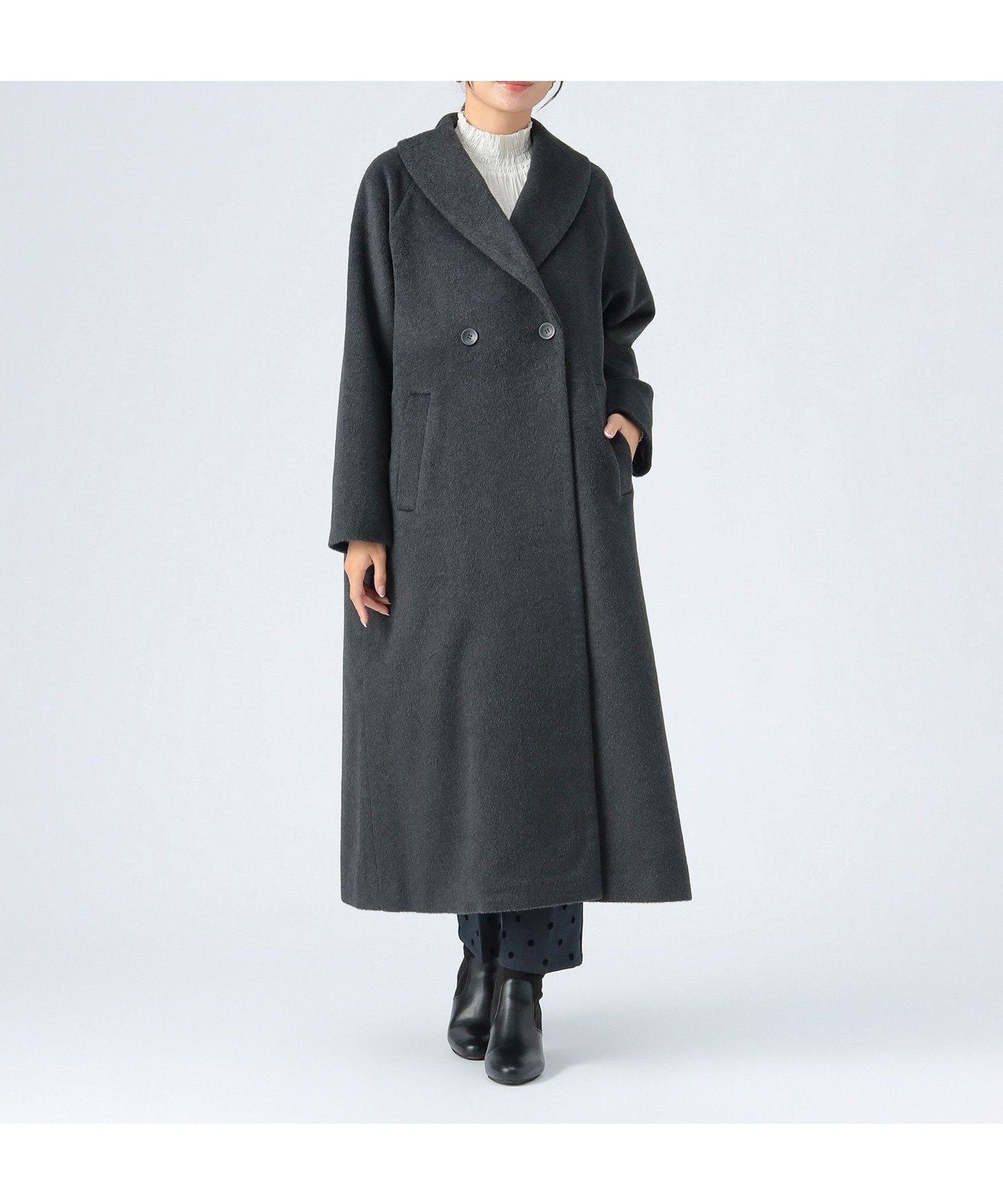 【ビームス ハート/BEAMS HEART】のショールカラー コート インテリア・キッズ・メンズ・レディースファッション・服の通販 founy(ファニー) ファッション Fashion レディースファッション Fashion for Women アウター Coat / Outerwear Collection コート・ロングコート・ピーコート Long Coats, Peacoats & More インナー Innerwear エレガント 上品 Elegant クラシカル Classical, Vintage-Inspired ショール Shawl, Wrap シンプル Simple, Minimal ストレート Straight, Straight Cut ダブル Double, Double-Breasted デニム Denim, Jeans Material フロント Front, Front Design ロング Long, Long-Length おすすめ Recommended / Our Picks CHARCOAL|ID: prp329100004783623 ipo3291000000035207695