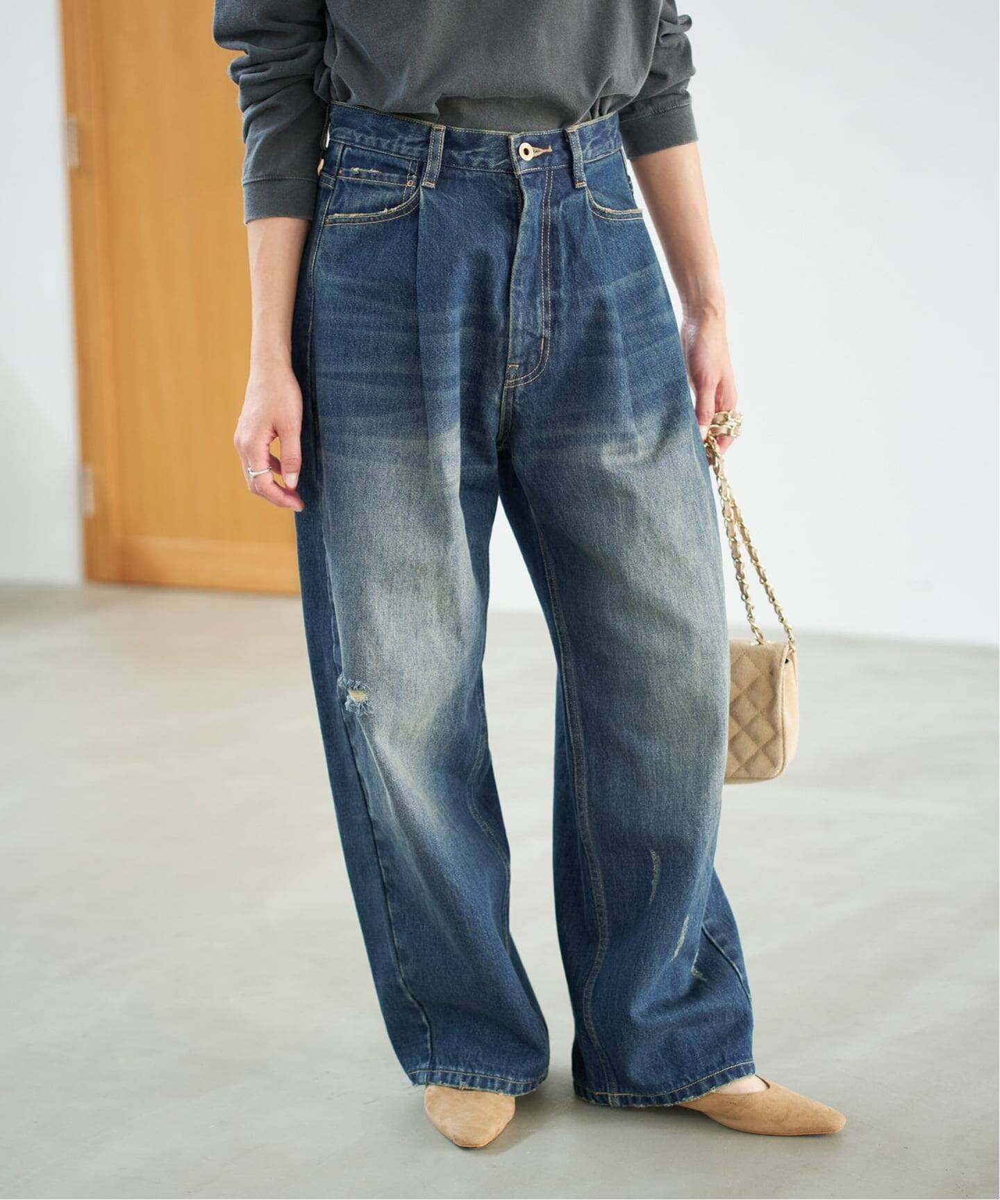【スピック&スパン/Spick & Span】の《WEB限定 / 追加》5 1/2 TUCKBARREL DENIM インテリア・キッズ・メンズ・レディースファッション・服の通販 founy(ファニー) 　ファッション　Fashion　レディースファッション　Fashion for Women　人気　Popular, Best Seller　ブルー|ID: prp329100004783624 ipo3291000000034819869
