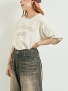 【サマンサモスモス/Samansa Mos2】のミニ裏毛ライン入りロゴプリントカットソー 人気、トレンドファッション・服の通販 founy(ファニー) ファッション Fashion レディースファッション Fashion for Women トップス・カットソー Cut & Sew Tops カットソー・ベーシックTシャツ Cut-and-Sewn Tops / Stretch Tees & Basics カットソー Cut and Sewn Top スポーティ Sporty, Casual Athletic フロント Front, Front Design プリント Print, Printed Pattern thumbnail ベージュ|ID: prp329100004783637 ipo3291000000035034547