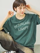 【サマンサモスモス/Samansa Mos2】のミニ裏毛ライン入りロゴプリントカットソー 人気、トレンドファッション・服の通販 founy(ファニー) ファッション Fashion レディースファッション Fashion for Women トップス・カットソー Cut & Sew Tops カットソー・ベーシックTシャツ Cut-and-Sewn Tops / Stretch Tees & Basics カットソー Cut and Sewn Top スポーティ Sporty, Casual Athletic フロント Front, Front Design プリント Print, Printed Pattern thumbnail グリーン|ID: prp329100004783637 ipo3291000000035034548