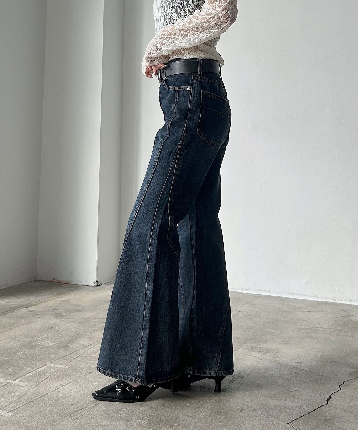 【ページボーイ/PAGEBOY】の【XS~Lサイズ展開】スリムレッグフレアデニム インテリア・キッズ・メンズ・レディースファッション・服の通販 founy(ファニー) ファッション Fashion レディースファッション Fashion for Women センター Center, Center Line デニム Denim, Jeans Material トレンド Trend, Trending Now フレア Flare, Flared ポケット Pocket, Pocket Detail ケミカルネイビー88|ID: prp329100004783643 ipo3291000000034790476