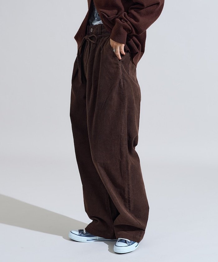 【フリークスストア/FREAK'S STORE】の別注 コーデュロイ 紐付きイージーパンツ 25AW インテリア・キッズ・メンズ・レディースファッション・服の通販 founy(ファニー) 　ファッション　Fashion　レディースファッション　Fashion for Women　パンツ　Pants & Trousers　2025年　2025　2025-2026秋冬・A/W　Autumn/Winter 2025–26 AW25–26　冬　Winter / This Winter　おすすめ　Recommended / Our Picks　コーデュロイ　Corduroy, Cord Fabric　スペシャル　Special, Limited Edition　セットアップ　Set-Up, Coordinated Outfit　トレンド　Trend, Trending Now　フリル　Frill, Ruffle　ベスト　Vest, Waistcoat　ポケット　Pocket, Pocket Detail　ワーク　Workwear, Utility Style　別注　Limited Edition, Custom Order　A/W・秋冬　Autumn/Winter　ブラウン|ID: prp329100004783650 ipo3291000000034935149