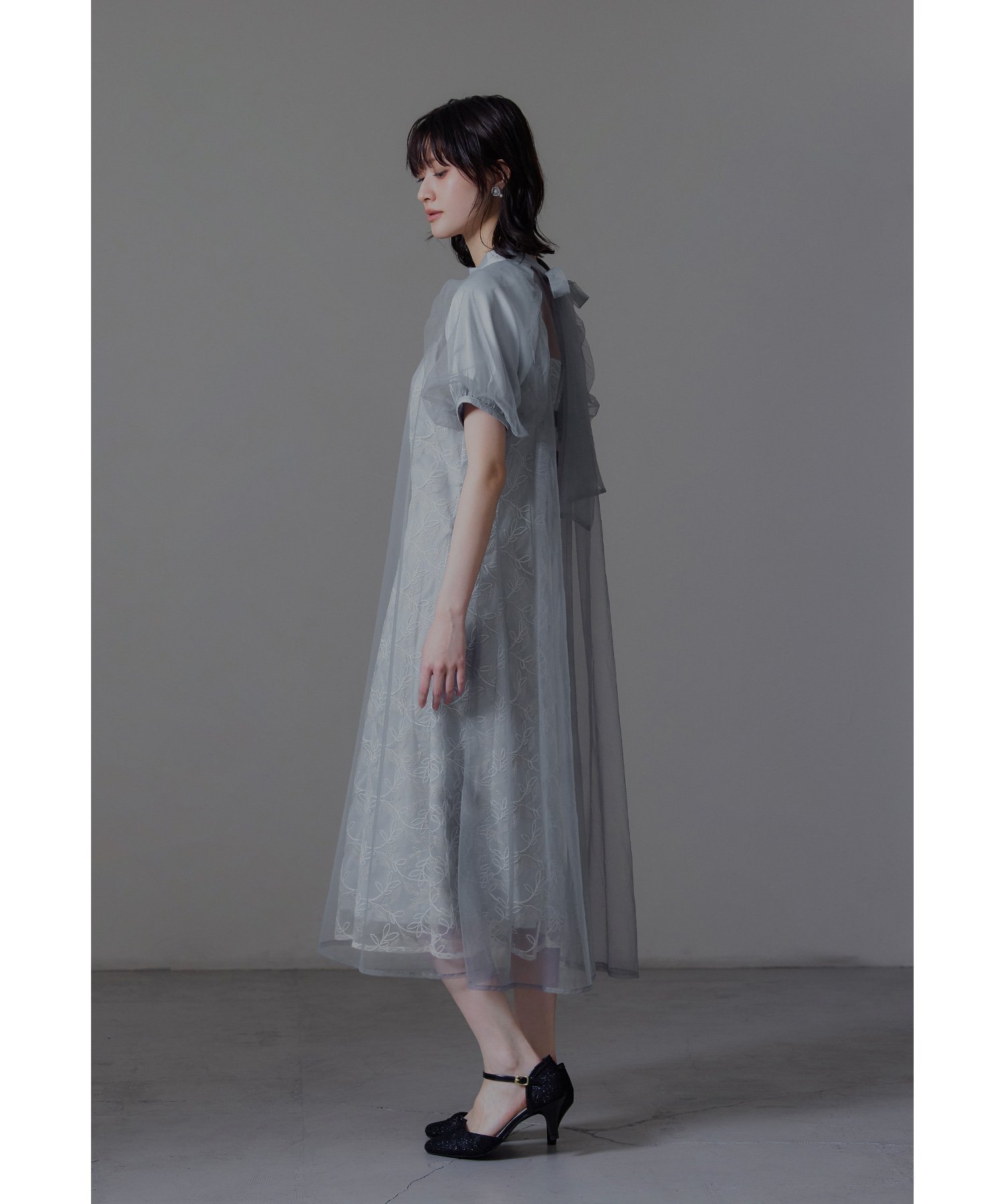 【ビーフラット/bflat】のエシリアルブルームドレス レース チュール パフスリーブ 結婚式 二次会 成人式 インテリア・キッズ・メンズ・レディースファッション・服の通販 founy(ファニー) ファッション Fashion レディースファッション Fashion for Women ワンピース Dresses フォーマル・パーティードレス・結婚式用ドレス Elegant & Casual Dresses おすすめ Recommended / Our Picks インナー Innerwear オーガンジー Organza Fabric キャミワンピース Cami Dress, Slip Dress スリーブ Sleeve, Long Sleeve / Short Sleeve チュール Tulip, Tulip Motif レース Lace, Lace Fabric 二次会 After Party 披露宴 Wedding Reception 結婚式 Wedding ブルーグレー|ID: prp329100004783666 ipo3291000000034718347