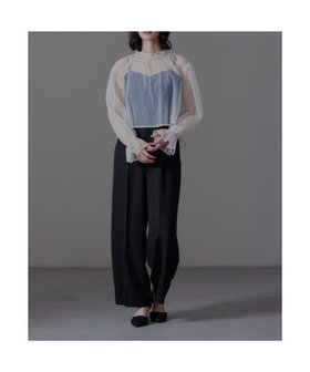 【ビーフラット/bflat】のシアートップスオールインワンドレス 2点セット チュール ブラウス パンツドレス 人気、トレンドファッション・服の通販 founy(ファニー) ファッション Fashion レディースファッション Fashion for Women パンツ Pants & Trousers シアー Sheer, See-Through スリーブ Sleeve, Long Sleeve / Short Sleeve センター Center, Center Line チュール Tulip, Tulip Motif ドレス Dress, One-Piece ボトルネック Bottle Neck, Mock Neck ポケット Pocket, Pocket Detail ワイド Wide, Wide Fit おすすめ Recommended / Our Picks 結婚式 Wedding 披露宴 Wedding Reception 二次会 After Party |ID:prp329100004783667