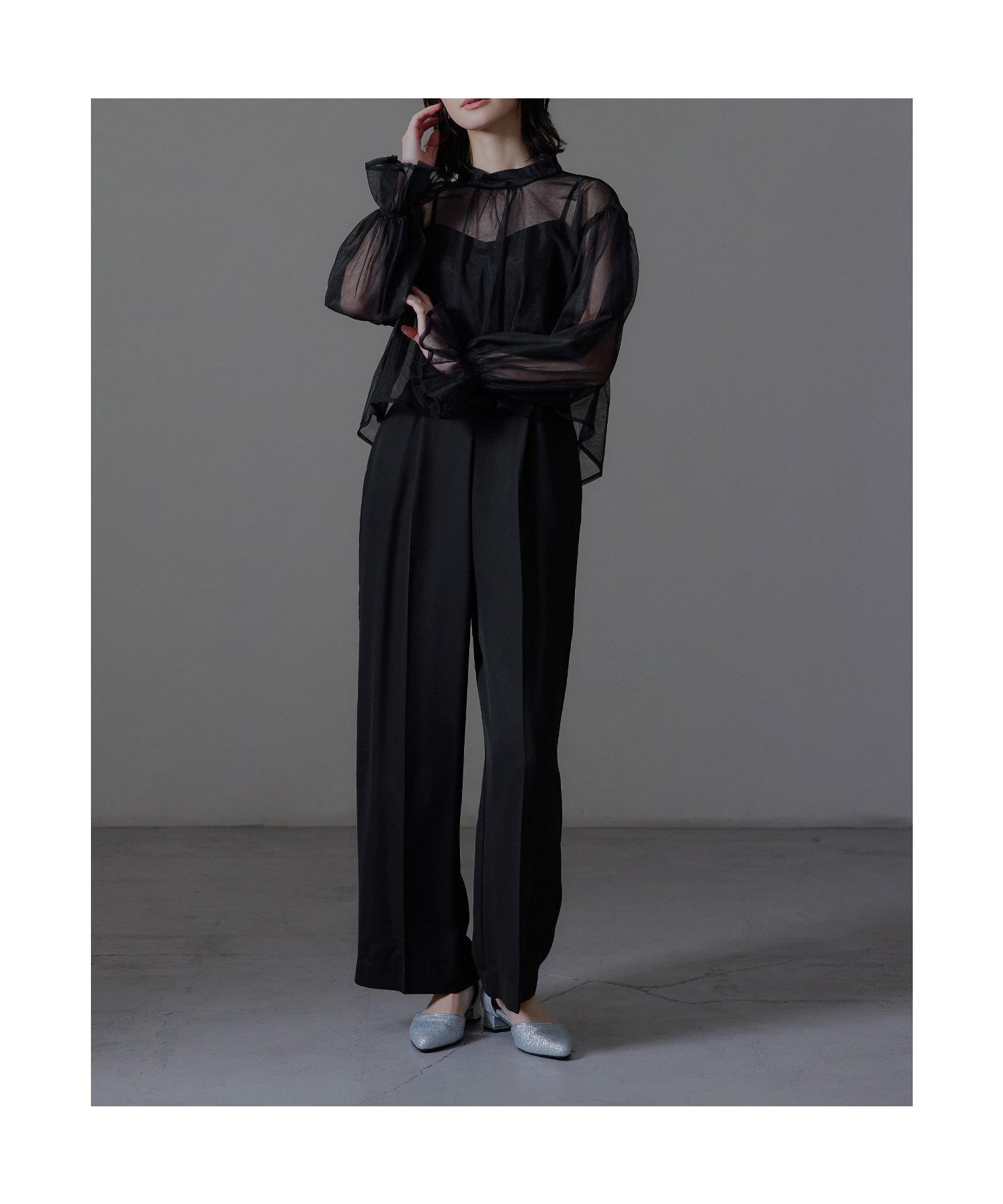 【ビーフラット/bflat】のシアートップスオールインワンドレス 2点セット チュール ブラウス パンツドレス インテリア・キッズ・メンズ・レディースファッション・服の通販 founy(ファニー) ファッション Fashion レディースファッション Fashion for Women パンツ Pants & Trousers シアー Sheer, See-Through スリーブ Sleeve, Long Sleeve / Short Sleeve センター Center, Center Line チュール Tulip, Tulip Motif ドレス Dress, One-Piece ボトルネック Bottle Neck, Mock Neck ポケット Pocket, Pocket Detail ワイド Wide, Wide Fit おすすめ Recommended / Our Picks 結婚式 Wedding 披露宴 Wedding Reception 二次会 After Party ブラック|ID: prp329100004783667 ipo3291000000034718353