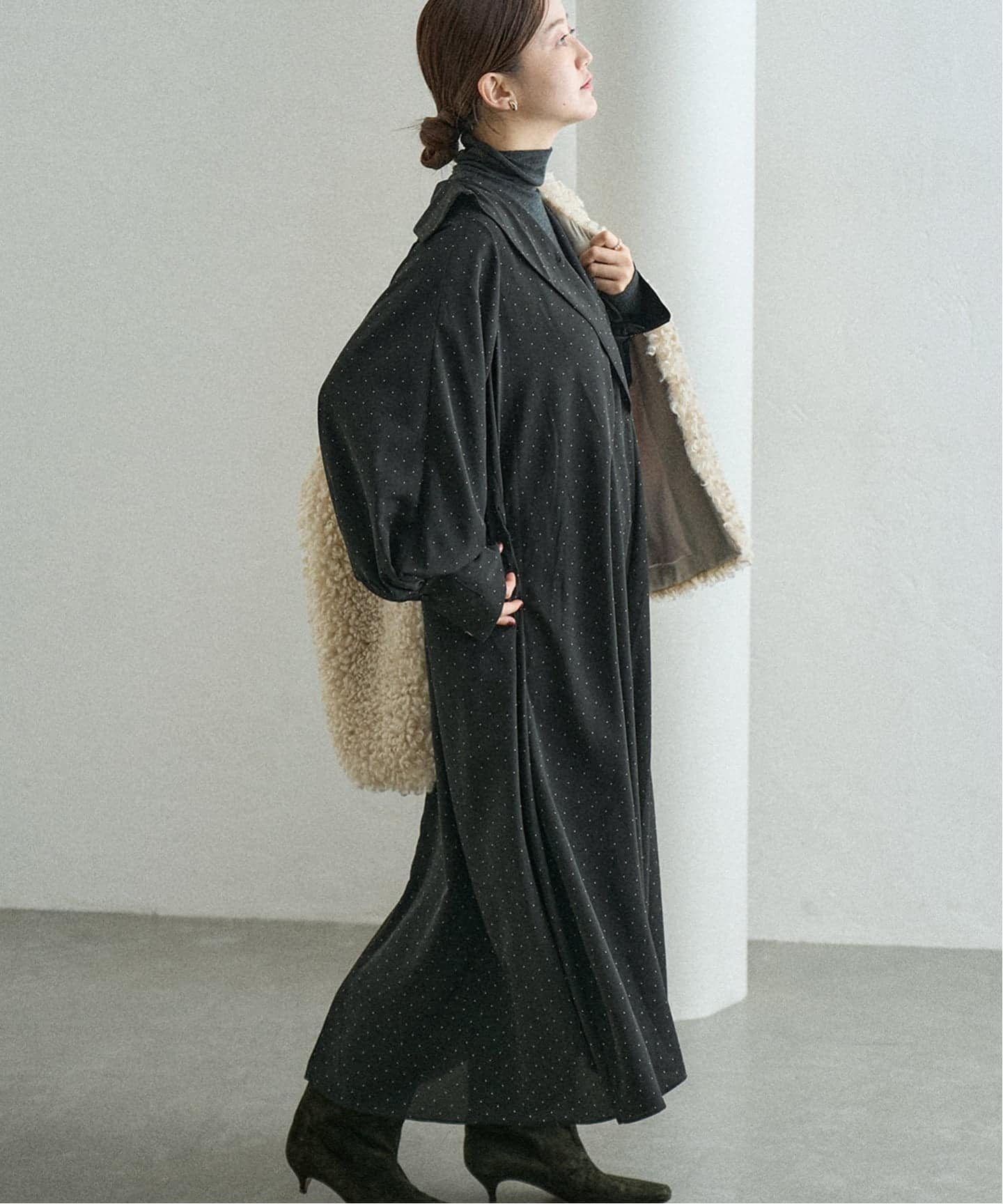 【イエナ/IENA】のニュアンスカラードットワンピース 人気、トレンドファッション・服の通販 founy(ファニー) 　ファッション　Fashion　レディースファッション　Fashion for Women　ワンピース　Dresses　2025年　2025　2025-2026秋冬・A/W　Autumn/Winter 2025–26 AW25–26　オケージョン　Occasion Wear　セレモニー　Ceremony　ドット　Polka Dot, Dot Pattern　モチーフ　Motif, Design Theme　無地　Plain, Solid Color　 other-1|ID: prp329100004783669 ipo3291000000034718374