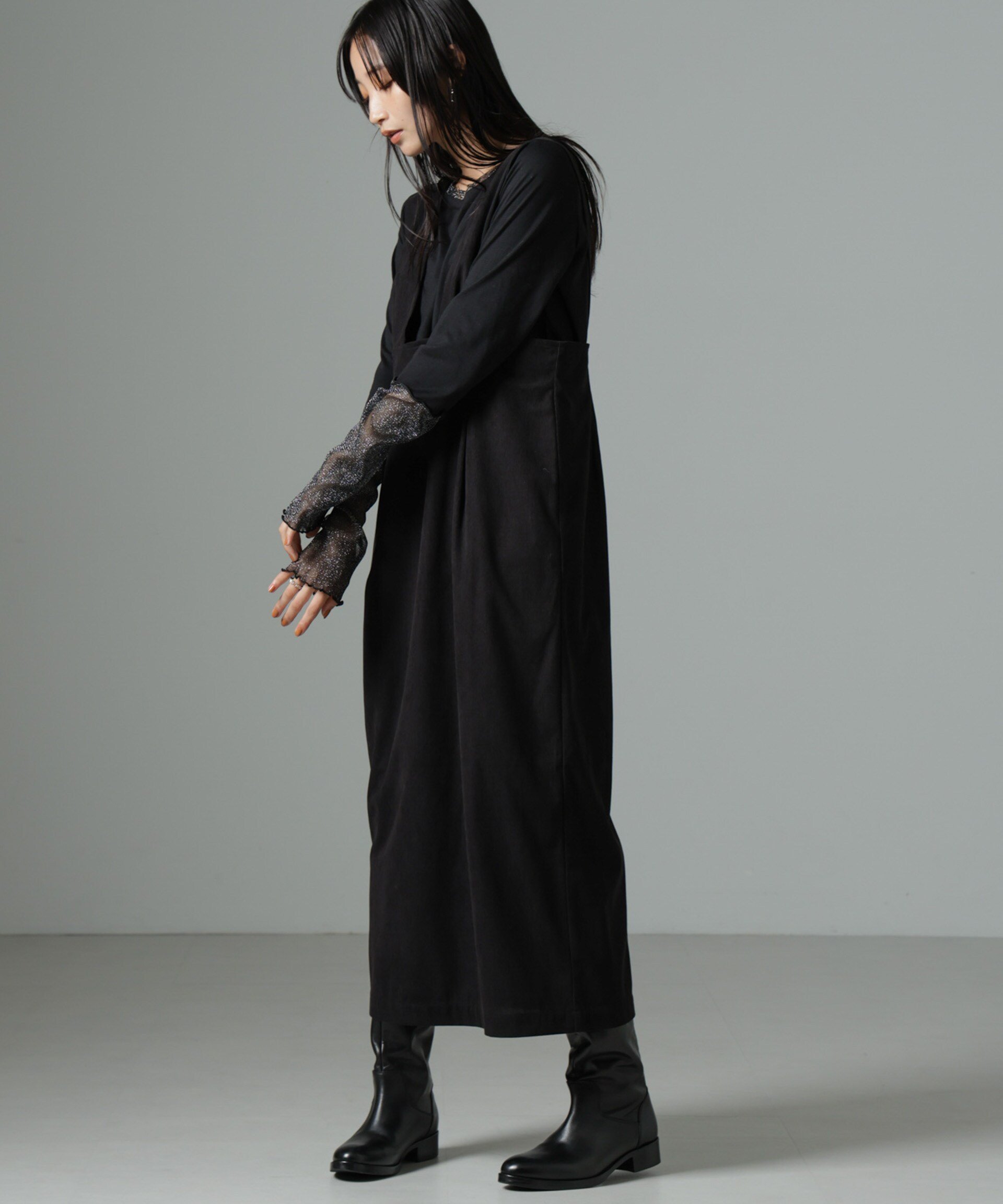 【ナノ ユニバース/nano universe】のマイクロコールナロージャンパースカート(セットアップ可) インテリア・キッズ・メンズ・レディースファッション・服の通販 founy(ファニー) 　ファッション　Fashion　レディースファッション　Fashion for Women　セットアップ　Matching Sets　スカート・ミニ/ミディ/マキシ　Skirts / Mini, Midi & Maxi Skirts　インナー　Innerwear　コンパクト　Compact, Small Size　コーデュロイ　Corduroy, Cord Fabric　スリット　Slit, Slit Detail　セットアップ　Set-Up, Coordinated Outfit　トレンド　Trend, Trending Now　フェミニン　Feminine, Girly　ベーシック　Basic, Essential　リブニット　Rib Knit, Ribbed Knit　リラックス　Relax, Relaxed Fit　A/W・秋冬　Autumn/Winter　アウトレット　Outlet / Clearance　おすすめ　Recommended / Our Picks　2024年　2024　2024-2025秋冬・A/W　Autumn/Winter 2024–25 AW24–25　ブラック|ID: prp329100004783688 ipo3291000000034718996