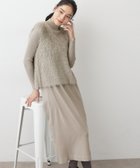 【デッサン/Dessin】の【2点セット・洗える】シャギーベストニットワンピース ライトグレー|ID: prp329100004783694 ipo3291000000035020673