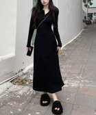 【ミニミニストア/miniministore】のリブニットワンピース 長袖 ロングワンピ ブラック|ID: prp329100004783696 ipo3291000000034719087