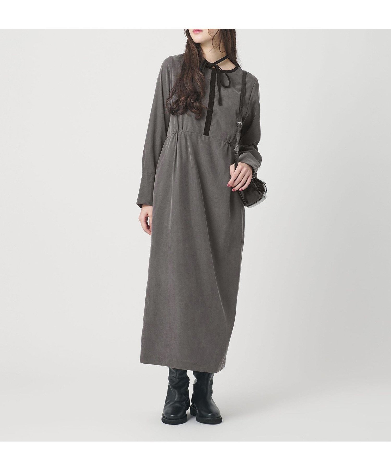 【ビューティ&ユース ユナイテッドアローズ/BEAUTY&YOUTH / UNITED ARROWS】のキュプラブレンド タイリボンワンピース 人気、トレンドファッション・服の通販 founy(ファニー) 　ファッション　Fashion　レディースファッション　Fashion for Women　ワンピース　Dresses　ヴィンテージ　Vintage Style　キュプラ　Cupro, Eco Fabric　クラシカル　Classical, Vintage-Inspired　スニーカー　Sneakers, Trainers　フェミニン　Feminine, Girly　フロント　Front, Front Design　ペチコート　Petticoat, Underskirt　ポケット　Pocket, Pocket Detail　リボン　Ribbon, Bow　冬　Winter / This Winter　おすすめ　Recommended / Our Picks　 other-1|ID: prp329100004783704 ipo3291000000035091564