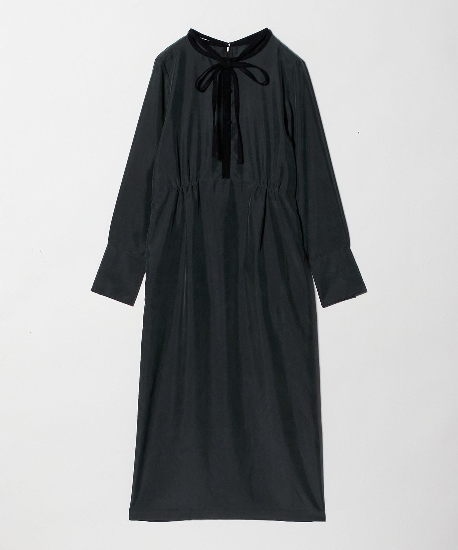 【ビューティ&ユース ユナイテッドアローズ/BEAUTY&YOUTH / UNITED ARROWS】のキュプラブレンド タイリボンワンピース インテリア・キッズ・メンズ・レディースファッション・服の通販 founy(ファニー) 　ファッション　Fashion　レディースファッション　Fashion for Women　ワンピース　Dresses　ヴィンテージ　Vintage Style　キュプラ　Cupro, Eco Fabric　クラシカル　Classical, Vintage-Inspired　スニーカー　Sneakers, Trainers　フェミニン　Feminine, Girly　フロント　Front, Front Design　ペチコート　Petticoat, Underskirt　ポケット　Pocket, Pocket Detail　リボン　Ribbon, Bow　冬　Winter / This Winter　おすすめ　Recommended / Our Picks　BLACK|ID: prp329100004783704 ipo3291000000035091566