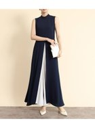 【ヴァン/Vin】のバイカラーインパンツワンピース 人気、トレンドファッション・服の通販 founy(ファニー) ファッション Fashion レディースファッション Fashion for Women パンツ Pants & Trousers おすすめ Recommended / Our Picks エレガント 上品 Elegant スリット Slit, Slit Detail ドレープ Drape, Draping Fabric フロント Front, Front Design thumbnail ネイビー|ID: prp329100004783722 ipo3291000000035001216