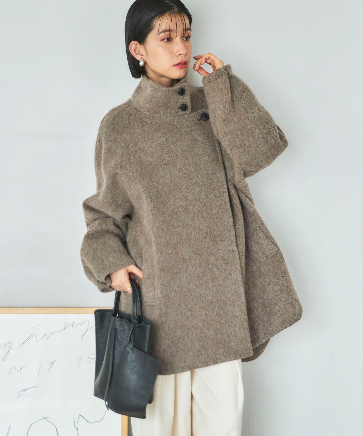 【ドゥ アルシーヴ/Doux archives】のシャギースタンドオーバーコート 人気、トレンドファッション・服の通販 founy(ファニー) 　ファッション　Fashion　レディースファッション　Fashion for Women　アウター　Coat / Outerwear Collection　コート・ロングコート・ピーコート　Long Coats, Peacoats & More　スタンド　Stand Collar, Upright Stand　バランス　Balance, Style Balance　 other-1|ID: prp329100004783739 ipo3291000000035080660