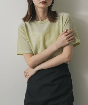 【センスオブプレイス/SENSE OF PLACE by URBAN RESEARCH】のクルーネックラメTシャツ(半袖) 人気、トレンドファッション・服の通販 founy(ファニー) ファッション Fashion レディースファッション Fashion for Women トップス・カットソー Cut & Sew Tops シャツ・ブラウス・オフィスカジュアル Elegant Blouses & Button-Ups ロングTシャツ・Tシャツ Longline T-Shirts & Tees 2025年 2025 2025春夏・S/S Spring/Summer 2025 SS25 おすすめ Recommended / Our Picks インナー Innerwear 半袖 Short Sleeve, Half Sleeve 夏 Summer S/S・春夏 SS, Spring/Summer, Warm Season |ID:prp329100004783741