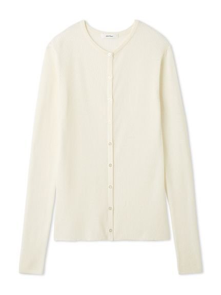 【ミラオーウェン/Mila Owen】のベロアリブニットカーディガン インテリア・キッズ・メンズ・レディースファッション・服の通販 founy(ファニー) 　ファッション　Fashion　レディースファッション　Fashion for Women　トップス・カットソー　Cut & Sew Tops　ニット　Knit Tops & Sweaters　カーディガン・羽織り　Layered Style Cardigans　ベロアトップス　Velour Tops / Velvet-Look Items　インナー　Innerwear　カーディガン　Cardigan, Knitwear　シアー　Sheer, See-Through　スタイリッシュ　Stylish, Fashionable　スマート　Smart, Elegant　トレンド　Trend, Trending Now　パターン　Pattern, Design Print　ベロア　Velour, Soft Velvet　羽織　Haori, Light Jacket　ラグジュアリー　Luxury, Elegant　リブニット　Rib Knit, Ribbed Knit　WHT[001]|ID: prp329100004783763 ipo3291000000034719790