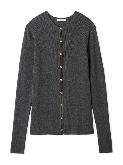 【ミラオーウェン/Mila Owen】のベロアリブニットカーディガン インテリア・キッズ・メンズ・レディースファッション・服の通販 founy(ファニー) 　ファッション　Fashion　レディースファッション　Fashion for Women　トップス・カットソー　Cut & Sew Tops　ニット　Knit Tops & Sweaters　カーディガン・羽織り　Layered Style Cardigans　ベロアトップス　Velour Tops / Velvet-Look Items　インナー　Innerwear　カーディガン　Cardigan, Knitwear　シアー　Sheer, See-Through　スタイリッシュ　Stylish, Fashionable　スマート　Smart, Elegant　トレンド　Trend, Trending Now　パターン　Pattern, Design Print　ベロア　Velour, Soft Velvet　羽織　Haori, Light Jacket　ラグジュアリー　Luxury, Elegant　リブニット　Rib Knit, Ribbed Knit　GRY[006]|ID: prp329100004783763 ipo3291000000034719791