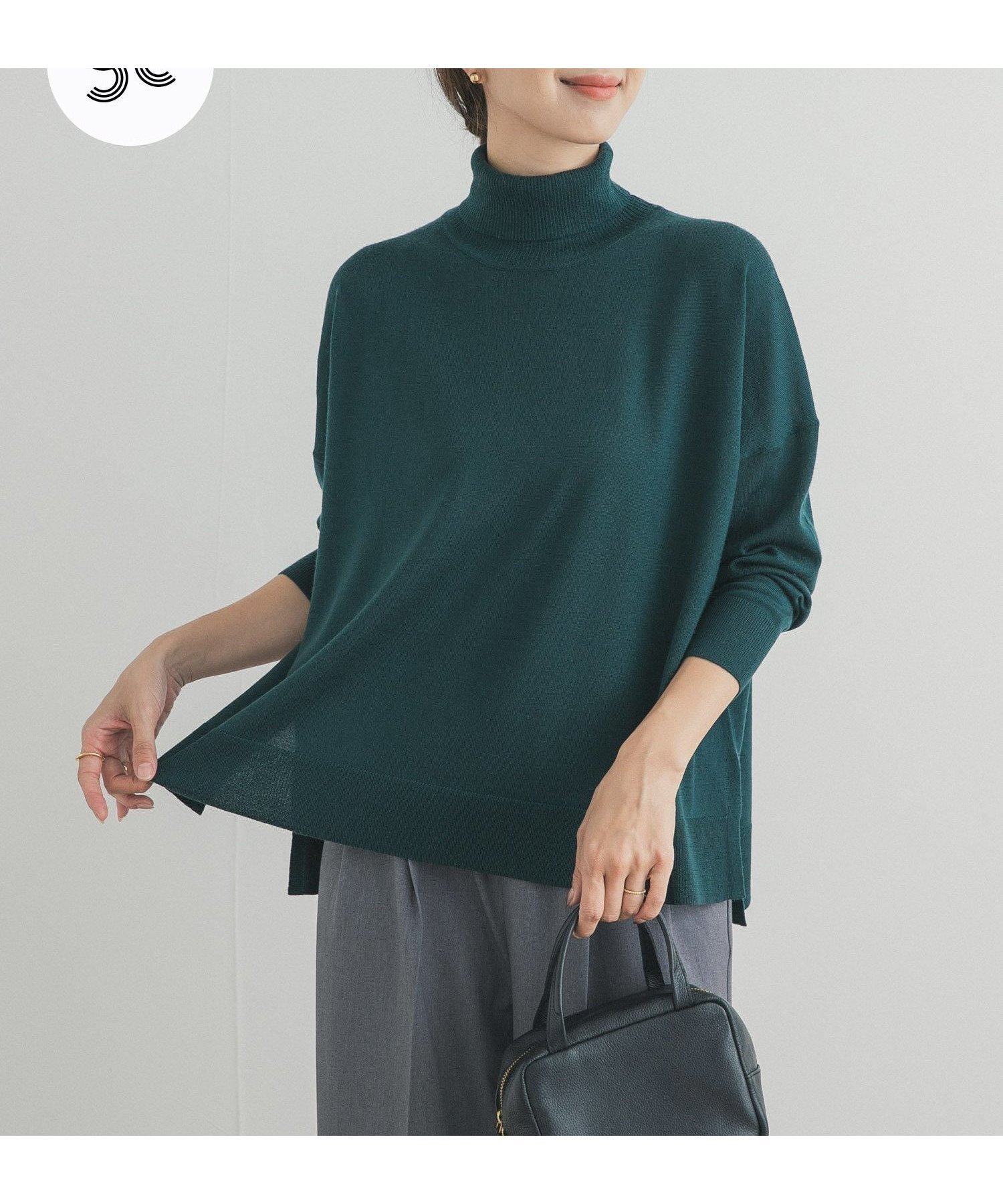 【アーバンリサーチ ドアーズ/URBAN RESEARCH DOORS】のウォッシャブルウールタートルネックワイドプルオーバー インテリア・キッズ・メンズ・レディースファッション・服の通販 founy(ファニー) ファッション Fashion レディースファッション Fashion for Women トップス・カットソー Cut & Sew Tops カジュアルプルオーバー・ニットトップス Pullovers & Knit Tops / Casual Pullovers タートルネック・ハイネックトップス Turtlenecks & High-Neck Tops 洗える Machine Washable スリット Slit, Slit Detail タートル Turtleneck, Turtle Collar フロント Front, Front Design ベーシック Basic, Essential ワイド Wide, Wide Fit A/W・秋冬 Autumn/Winter 冬 Winter / This Winter おすすめ Recommended / Our Picks エレガント 上品 Elegant 2025年 2025 2025-2026秋冬・A/W Autumn/Winter 2025–26 AW25–26 GREEN|ID: prp329100004783809 ipo3291000000034720262
