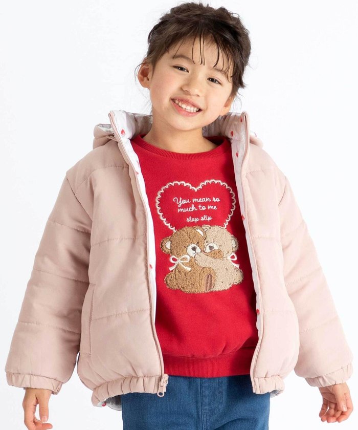 【ベベ オンライン ストア/BEBE ONLINE STORE / KIDS】の無地プリント柄リバーシブルコート(80~130cm) インテリア・キッズ・メンズ・レディースファッション・服の通販 founy(ファニー) https://founy.com/ ファッション Fashion キッズファッション Fashion for Kids イエロー Yellow 秋 Autumn カラフル Colorful Design シンプル Simple, Minimal タフタ Taffeta, Structured Fabric チェック Check, Plaid, Tartan パープル Purple, Violet フェミニン Feminine, Girly フレンチ French, French Style プリント Print, Printed Pattern ポケット Pocket, Pocket Detail ミックス Mix, Mixed Style モチーフ Motif, Design Theme 無地 Plain, Solid Color リバーシブル Reversible, Two-Sided ループ Loop, Loop Knit A/W・秋冬 Autumn/Winter エレガント 上品 Elegant 2025年 2025 2025-2026秋冬・A/W Autumn/Winter 2025–26 AW25–26 |ID: prp329100004783857 ipo3291000000035044248