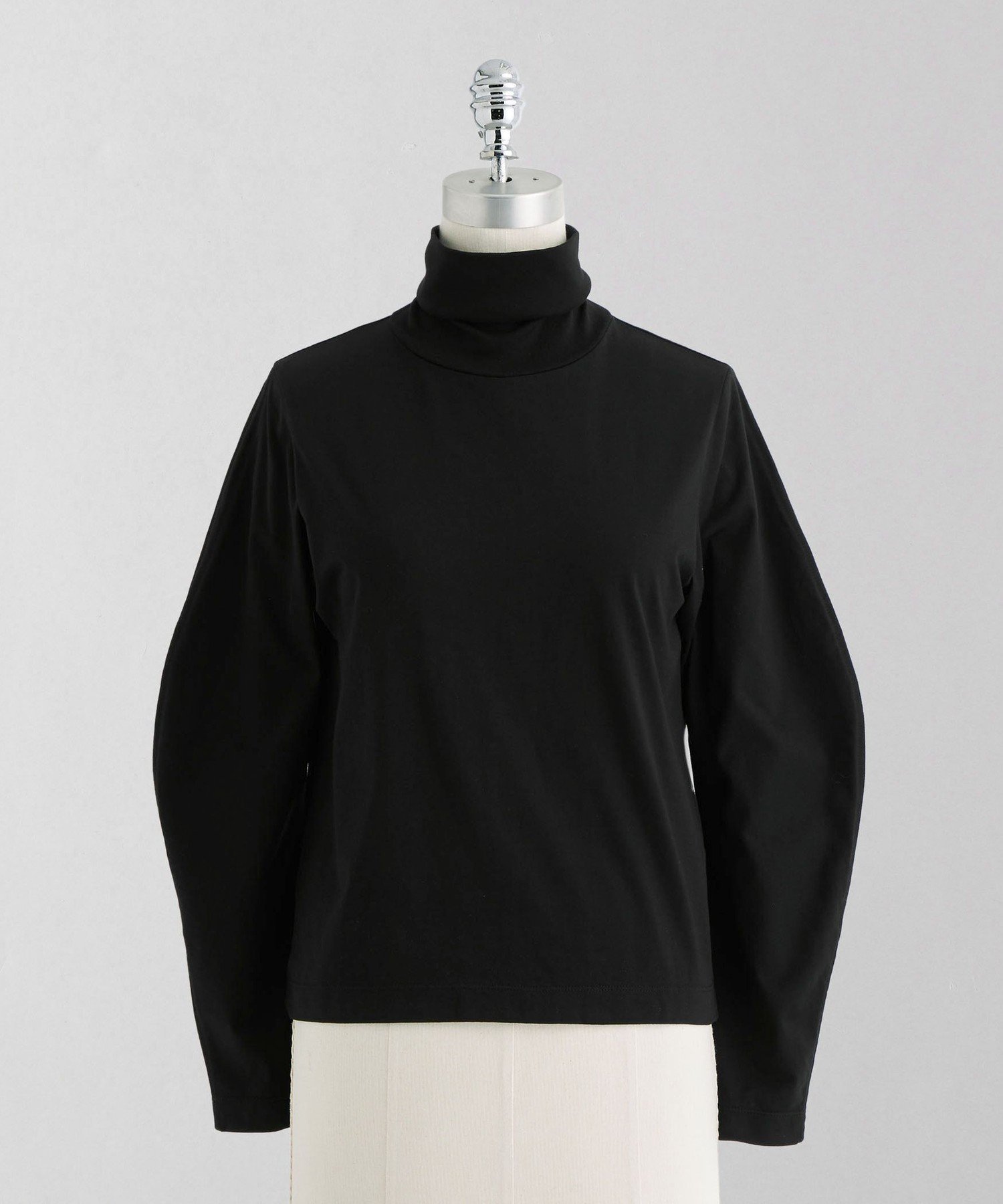 【ユナイテッドアローズ/UNITED ARROWS】のLOEFF クレセントスリーブ タートルネック カットソー インテリア・キッズ・メンズ・レディースファッション・服の通販 founy(ファニー) 　ファッション　Fashion　レディースファッション　Fashion for Women　トップス・カットソー　Cut & Sew Tops　カットソー・ベーシックTシャツ　Cut-and-Sewn Tops / Stretch Tees & Basics　タートルネック・ハイネックトップス　Turtlenecks & High-Neck Tops　カットソー　Cut and Sewn Top　タートルネック　Turtleneck, High Neck　ドレープ　Drape, Draping Fabric　フィット　Fit, Slim Fit　エレガント 上品　Elegant　BLACK|ID: prp329100004783868 ipo3291000000035083252