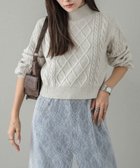 【ラジュール/Lajour】のショート丈ケーブルニット 人気、トレンドファッション・服の通販 founy(ファニー) ファッション Fashion レディースファッション Fashion for Women トップス・カットソー Cut & Sew Tops ニット Knit Tops & Sweaters コンパクト Compact, Small Size ショート Short, Short Length ハイネック High Neck, Mock Neck フォルム Silhouette, Form 手編み Hand-Knitted, Handmade Knit A/W・秋冬 Autumn/Winter thumbnail オートミール|ID: prp329100004783878 ipo3291000000034721090