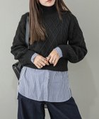 【ラジュール/Lajour】のショート丈ケーブルニット 人気、トレンドファッション・服の通販 founy(ファニー) ファッション Fashion レディースファッション Fashion for Women トップス・カットソー Cut & Sew Tops ニット Knit Tops & Sweaters コンパクト Compact, Small Size ショート Short, Short Length ハイネック High Neck, Mock Neck フォルム Silhouette, Form 手編み Hand-Knitted, Handmade Knit A/W・秋冬 Autumn/Winter thumbnail ブラック|ID: prp329100004783878 ipo3291000000034721092
