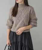 【ラジュール/Lajour】のショート丈ケーブルニット 人気、トレンドファッション・服の通販 founy(ファニー) ファッション Fashion レディースファッション Fashion for Women トップス・カットソー Cut & Sew Tops ニット Knit Tops & Sweaters コンパクト Compact, Small Size ショート Short, Short Length ハイネック High Neck, Mock Neck フォルム Silhouette, Form 手編み Hand-Knitted, Handmade Knit A/W・秋冬 Autumn/Winter thumbnail ベージュ|ID: prp329100004783878 ipo3291000000034721094