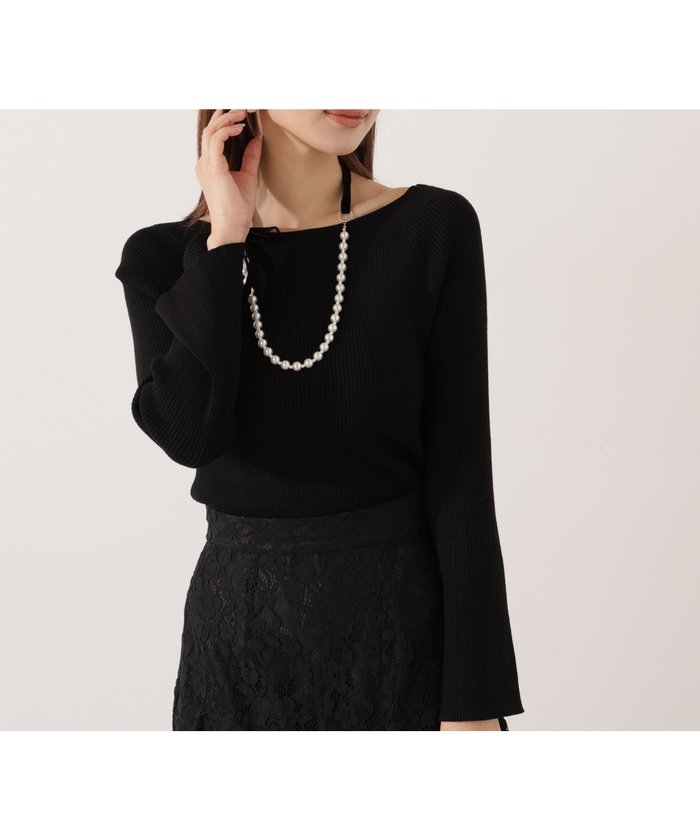 【プロポーション ボディドレッシング/PROPORTION BODY DRESSING】のウォッシャブル フレアスリーブオフショルニット インテリア・キッズ・メンズ・レディースファッション・服の通販 founy(ファニー) https://founy.com/ ファッション Fashion レディースファッション Fashion for Women トップス・カットソー Cut & Sew Tops ニット Knit Tops & Sweaters インナー Innerwear ウォッシャブル Machine Washable ジャケット Jacket, Outerwear フェミニン Feminine, Girly 人気 Popular, Best Seller 春 Spring 秋 Autumn 長袖 Long Sleeve, Full Sleeve |ID: prp329100004783908 ipo3291000000034793493