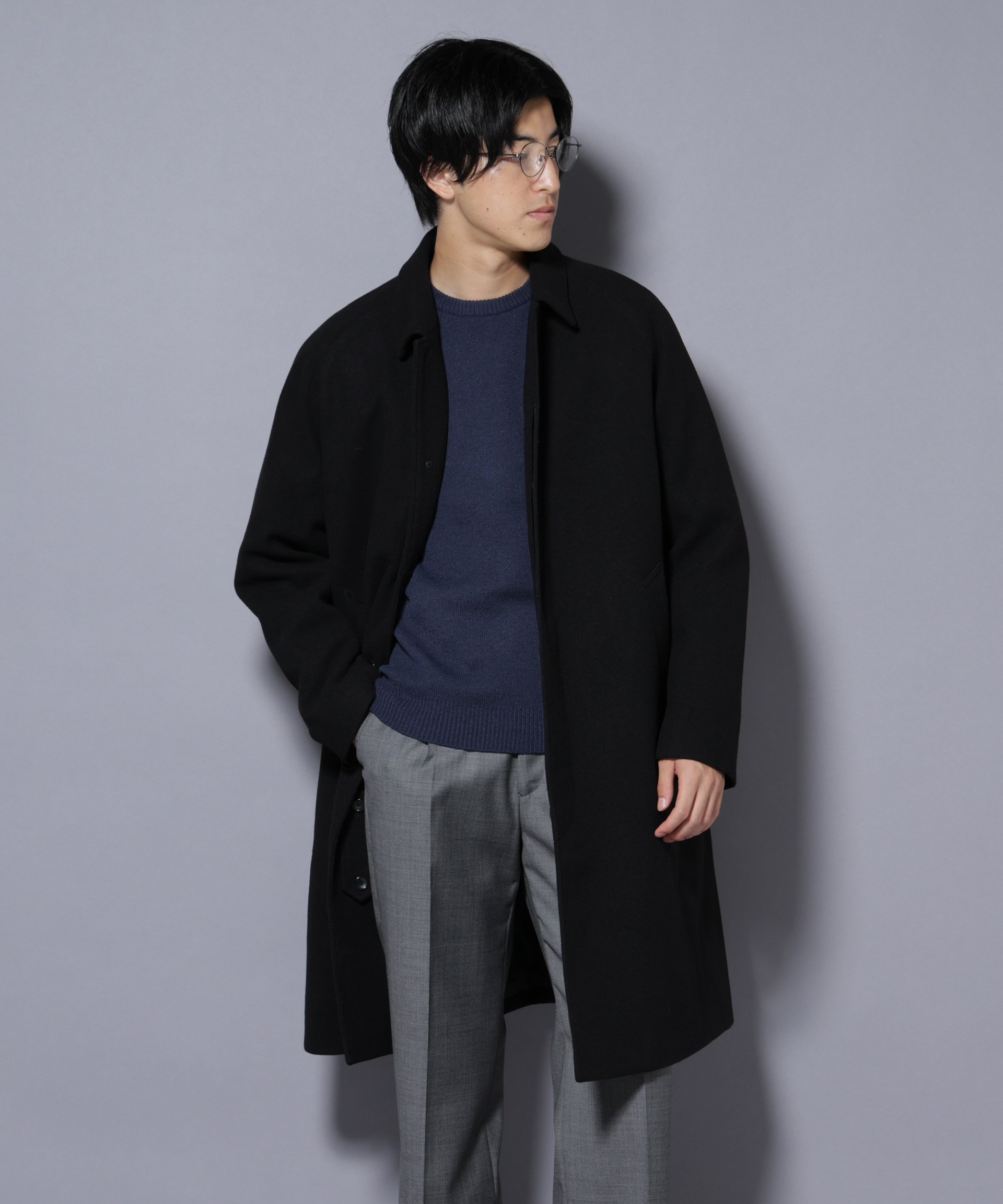 【ナノ ユニバース/nano universe / MEN】のテックメルトンステンカラーコート インテリア・キッズ・メンズ・レディースファッション・服の通販 founy(ファニー) 　ファッション　Fashion　メンズファッション　Fashion for Men　軽量　Lightweight, Ultra Light　シンプル　Simple, Minimal　スタンダード　Standard, Basic　スリーブ　Sleeve, Long Sleeve / Short Sleeve　タートルネック　Turtleneck, High Neck　定番　Standard, Basic Item　パターン　Pattern, Design Print　ポケット　Pocket, Pocket Detail　メルトン　Melton, Heavy Wool　リラックス　Relax, Relaxed Fit　A/W・秋冬　Autumn/Winter　冬　Winter / This Winter　おすすめ　Recommended / Our Picks　2025年　2025　2025-2026秋冬・A/W　Autumn/Winter 2025–26 AW25–26　ブラック|ID: prp329100004783954 ipo3291000000035185952