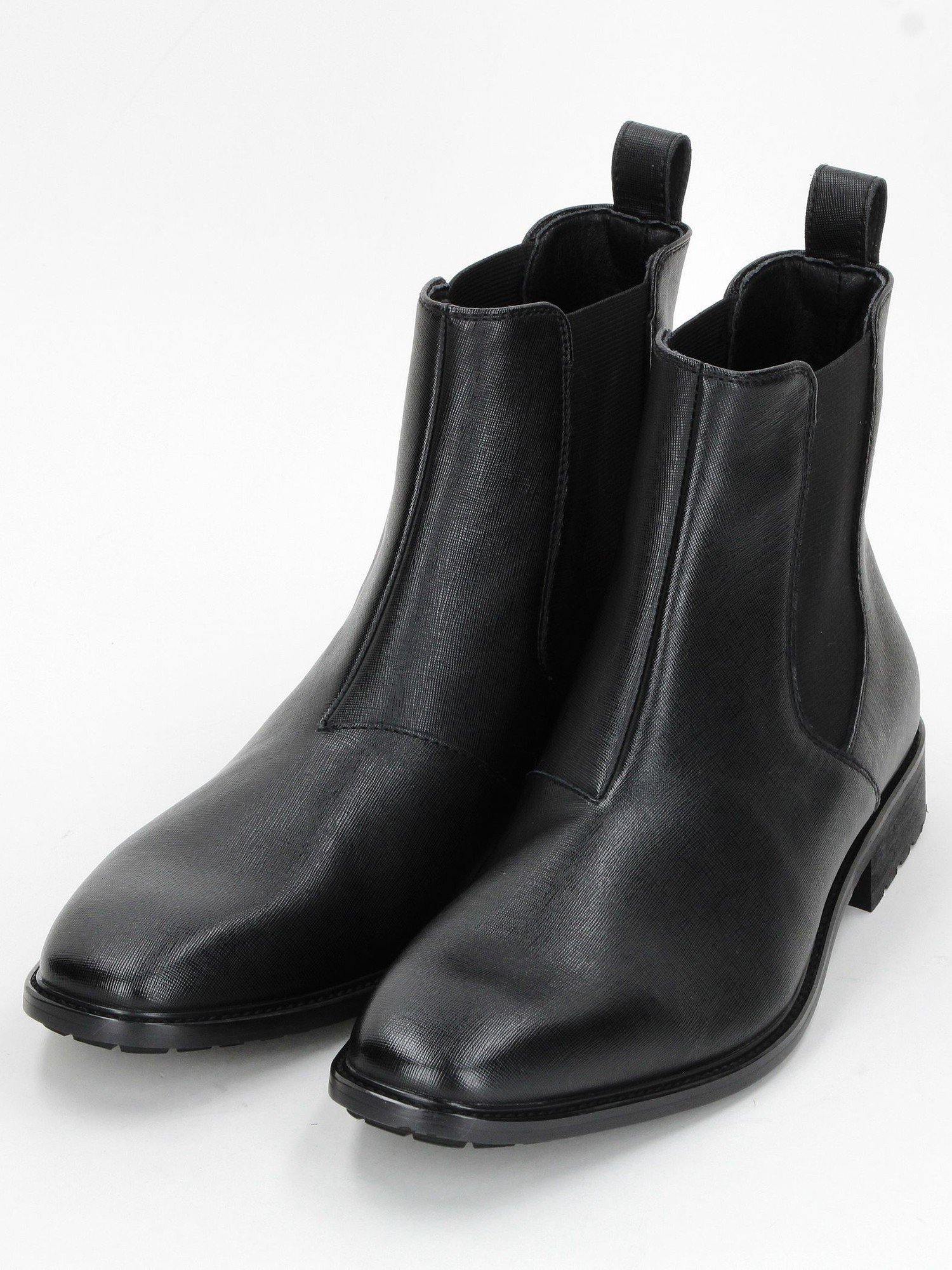 【ニコル/NICOLE / MEN】の【ex/tra】ジオメトリックレザー サイドゴアブーツ インテリア・キッズ・メンズ・レディースファッション・服の通販 founy(ファニー) 　ファッション　Fashion　メンズファッション　Fashion for Men　エレガント 上品　Elegant　クラシカル　Classical, Vintage-Inspired　クラシック　Classic, Timeless Style　スマート　Smart, Elegant　切替　Switching, Contrast Panel　49ブラック|ID: prp329100004783965 ipo3291000000034722272