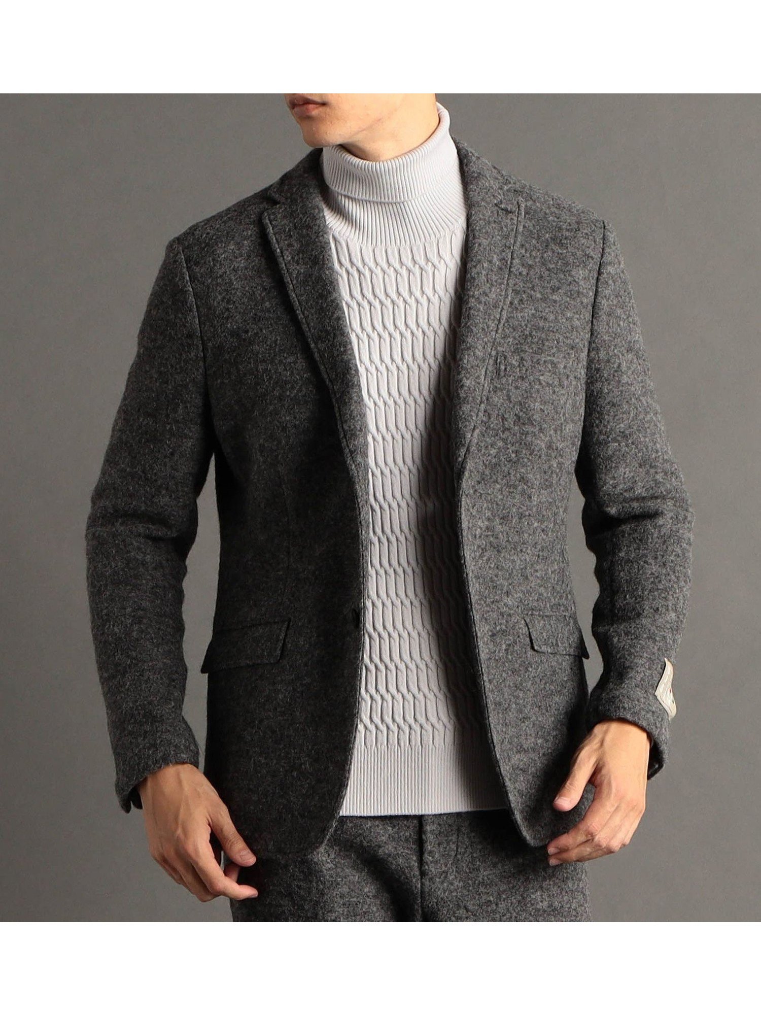 【ニコル/NICOLE / MEN】の【ex/tra】ウールジャージ ジャケット インテリア・キッズ・メンズ・レディースファッション・服の通販 founy(ファニー) ファッション Fashion メンズファッション Fashion for Men イタリア Italy エアリー Airy Texture ジャケット Jacket, Outerwear スマート Smart, Elegant スラックス Slacks, Dress Pants セットアップ Set-Up, Coordinated Outfit ポケット Pocket, Pocket Detail 29グレー|ID: prp329100004784008 ipo3291000000034722777