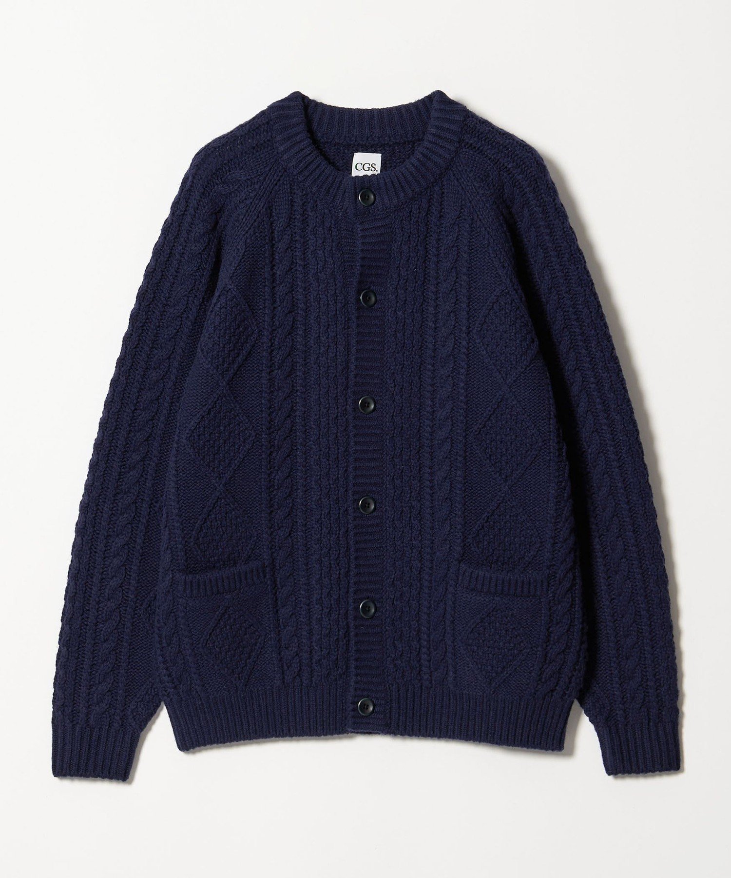 【ビューティ&ユース ユナイテッドアローズ/BEAUTY&YOUTH / UNITED ARROWS】のCGS. フィッシャーマン カーディガン インテリア・キッズ・メンズ・レディースファッション・服の通販 founy(ファニー) 　ファッション　Fashion　レディースファッション　Fashion for Women　トップス・カットソー　Cut & Sew Tops　カーディガン・羽織り　Layered Style Cardigans　カーディガン　Cardigan, Knitwear　ポケット　Pocket, Pocket Detail　モックネック　Mock Neck, Short Turtleneck　エレガント 上品　Elegant　NAVY|ID: prp329100004784027 ipo3291000000034722973