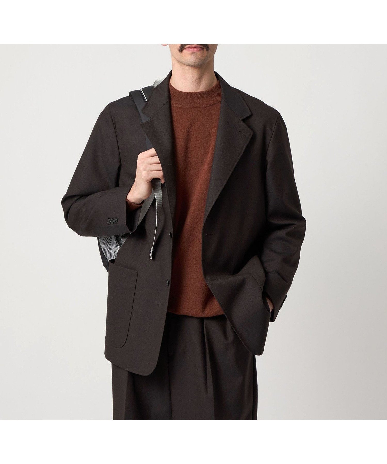 【ビューティ&ユース ユナイテッドアローズ/BEAUTY&YOUTH / UNITED ARROWS / MEN】のSteven Alan ウール オックスフォード シングルブレステッド 2B ジャケット インテリア・キッズ・メンズ・レディースファッション・服の通販 founy(ファニー) 　ファッション　Fashion　メンズファッション　Fashion for Men　おすすめ　Recommended / Our Picks　ジャケット　Jacket, Outerwear　セットアップ　Set-Up, Coordinated Outfit　バランス　Balance, Style Balance　モダン　Modern, Contemporary　DK.BROWN|ID: prp329100004784029 ipo3291000000034722999