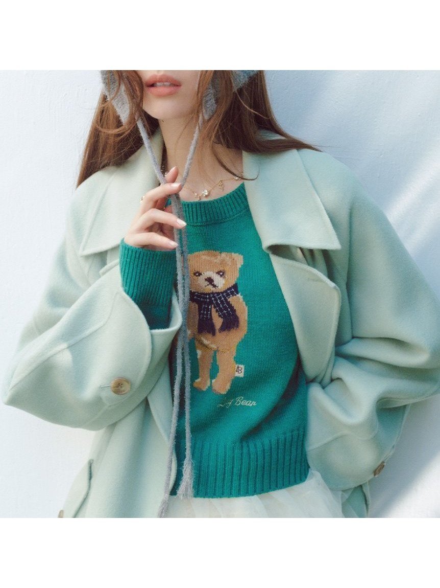 【リリーブラウン/Lily Brown】の【WEB・一部店舗限定カラー】Lily Bearフリンジマフラーニットトップス インテリア・キッズ・メンズ・レディースファッション・服の通販 founy(ファニー) 　ファッション　Fashion　レディースファッション　Fashion for Women　トップス・カットソー　Cut & Sew Tops　ニット　Knit Tops & Sweaters　マフラー・スヌード / 冬小物の定番　Scarves & Mufflers　クラシカル　Classical, Vintage-Inspired　スマート　Smart, Elegant　雑誌　Magazine, Fashion Magazine　チェック　Check, Plaid, Tartan　2月号　February Issue, Feb. Edition　フリンジ　Fringe, Tassel　マフラー　Scarf, Muffler　A/W・秋冬　Autumn/Winter　TUQ[085]|ID: prp329100004784051 ipo3291000000034852098