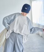 【スタディオ クリップ/studio CLIP】の布帛切り替えラグランプルオーバー 人気、トレンドファッション・服の通販 founy(ファニー) ファッション Fashion レディースファッション Fashion for Women トップス・カットソー Cut & Sew Tops カジュアルプルオーバー・ニットトップス Pullovers & Knit Tops / Casual Pullovers おすすめ Recommended / Our Picks デニム Denim, Jeans Material ルーズ Loose, Oversized ワイド Wide, Wide Fit 春 Spring thumbnail グレー×ライトブルー15|ID: prp329100004784103 ipo3291000000034913486