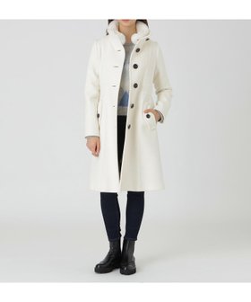 【ブルーレーベル クレストブリッジ/BLUE LABEL CRESTBRIDGE】のファインダブルビーバースタンドカラーコート 人気、トレンドファッション・服の通販 founy(ファニー) ファッション Fashion レディースファッション Fashion for Women アウター Coat / Outerwear Collection コート・ロングコート・ピーコート Long Coats, Peacoats & More スタンド Stand Collar, Upright Stand ダブル Double, Double-Breasted フィット Fit, Slim Fit フレア Flare, Flared プリーツ Pleats, Pleated ボックス Boxy, Box Shape ヨーク Yoke, Yoke Design 定番 Standard, Basic Item |ID:prp329100004784227