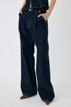【マウジー/moussy】のTUCK WIDE ストレートデニム 人気、トレンドファッション・服の通販 founy(ファニー) ファッション Fashion レディースファッション Fashion for Women クラシカル Classical, Vintage-Inspired クラッシュ Distressed, Crashed Style ストレート Straight, Straight Cut ダメージ Distressed, Destroyed デニム Denim, Jeans Material 定番 Standard, Basic Item パッチ Patch, Appliqué ポケット Pocket, Pocket Detail ワイド Wide, Wide Fit thumbnail One Wash1|ID: prp329100004784240 ipo3291000000034726393