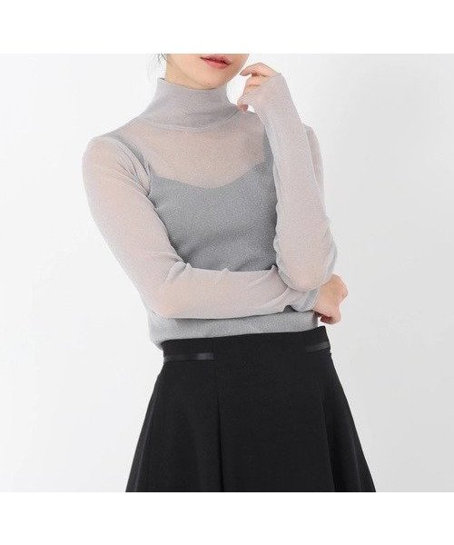 【ストロベリーフィールズ/STRAWBERRY FIELDS】のナイロンラメチュールカットソー 人気、トレンドファッション・服の通販 founy(ファニー) 　ファッション　Fashion　レディースファッション　Fashion for Women　トップス・カットソー　Cut & Sew Tops　カットソー・ベーシックTシャツ　Cut-and-Sewn Tops / Stretch Tees & Basics　 other-1|ID: prp329100004784246 ipo3291000000034872544