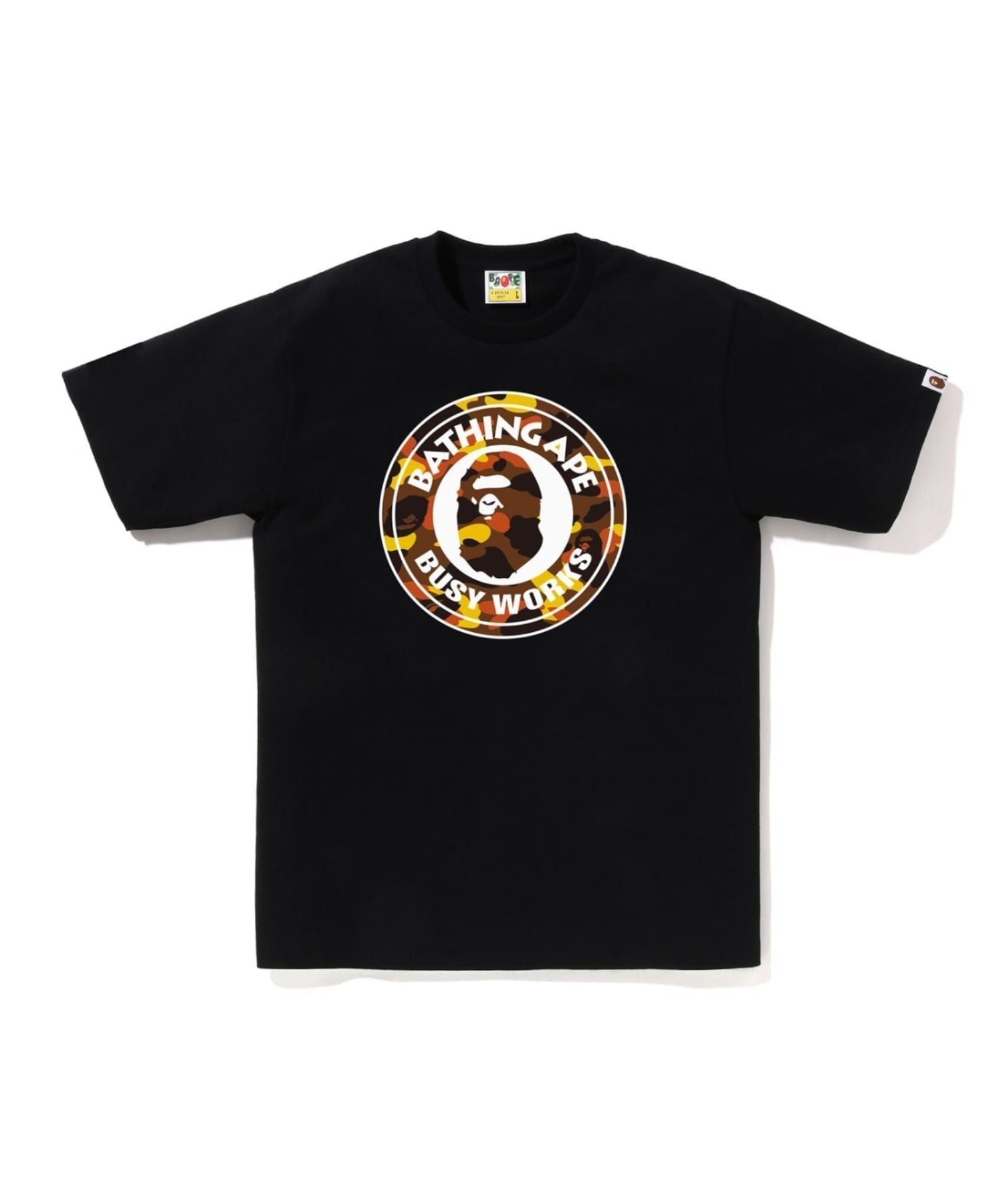 【ア ベイシング エイプ/A BATHING APE】の1ST CAMO BUSY WORKS TEE インテリア・キッズ・メンズ・レディースファッション・服の通販 founy(ファニー) 　ファッション　Fashion　レディースファッション　Fashion for Women　インナー　Innerwear　オレンジ　Orange　クラシック　Classic, Timeless Style　コレクション　Collection, Seasonal Line　ショート　Short, Short Length　スリーブ　Sleeve, Long Sleeve / Short Sleeve　パターン　Pattern, Design Print　フロント　Front, Front Design　プリント　Print, Printed Pattern　モチーフ　Motif, Design Theme　ラバー　Rubber, Rubber Sole　A/W・秋冬　Autumn/Winter　BKxOR|ID: prp329100004784252 ipo3291000000035181727