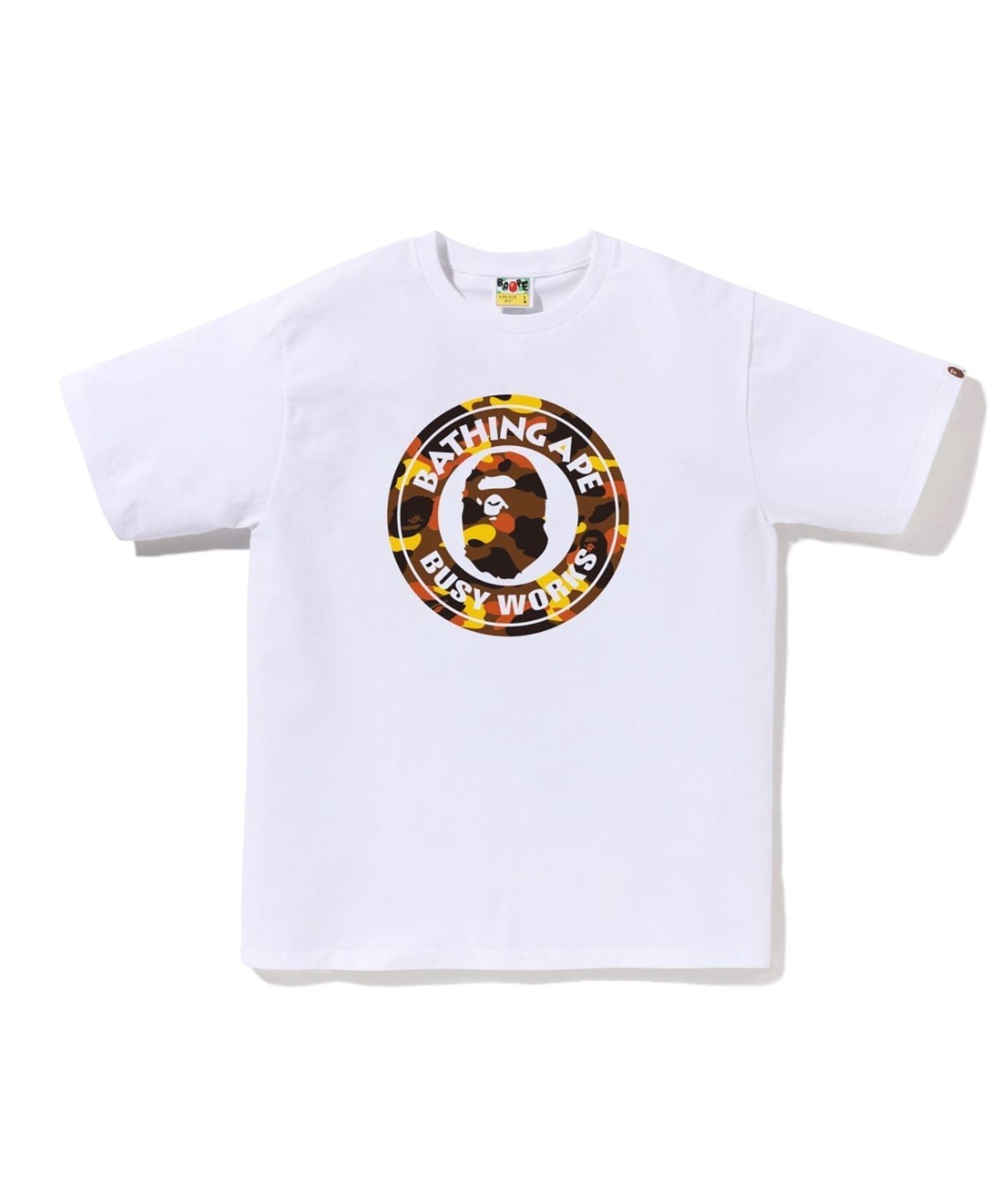 【ア ベイシング エイプ/A BATHING APE】の1ST CAMO BUSY WORKS TEE インテリア・キッズ・メンズ・レディースファッション・服の通販 founy(ファニー) 　ファッション　Fashion　レディースファッション　Fashion for Women　インナー　Innerwear　オレンジ　Orange　クラシック　Classic, Timeless Style　コレクション　Collection, Seasonal Line　ショート　Short, Short Length　スリーブ　Sleeve, Long Sleeve / Short Sleeve　パターン　Pattern, Design Print　フロント　Front, Front Design　プリント　Print, Printed Pattern　モチーフ　Motif, Design Theme　ラバー　Rubber, Rubber Sole　A/W・秋冬　Autumn/Winter　WHxOR|ID: prp329100004784252 ipo3291000000035181730