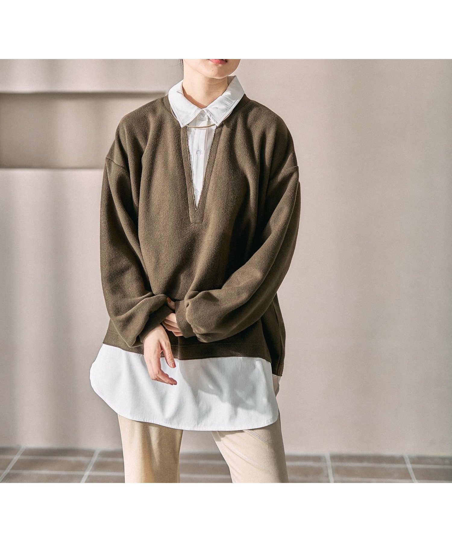 【レプシィム ローリーズファーム/LEPSIM LOWRYS FARM】のシャツレイヤードライクチュニック 人気、トレンドファッション・服の通販 founy(ファニー) ファッション Fashion レディースファッション Fashion for Women トップス・カットソー Cut & Sew Tops シャツ・ブラウス・オフィスカジュアル Elegant Blouses & Button-Ups おすすめ Recommended / Our Picks インナー Innerwear チュニック Tunic, Long Top ドッキング Docking, Mixed Material ワイド Wide, Wide Fit other-1|ID: prp329100004784284 ipo3291000000034884049