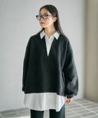 【レプシィム ローリーズファーム/LEPSIM LOWRYS FARM】のシャツレイヤードライクチュニック 人気、トレンドファッション・服の通販 founy(ファニー) ファッション Fashion レディースファッション Fashion for Women トップス・カットソー Cut & Sew Tops シャツ・ブラウス・オフィスカジュアル Elegant Blouses & Button-Ups おすすめ Recommended / Our Picks インナー Innerwear チュニック Tunic, Long Top ドッキング Docking, Mixed Material ワイド Wide, Wide Fit thumbnail ブラック09|ID: prp329100004784284 ipo3291000000034884051