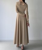 【ジュノア/JUNOAH】のカットソーフレアワンピース(薄手・裏地なし) 人気、トレンドファッション・服の通販 founy(ファニー) ファッション Fashion レディースファッション Fashion for Women ワンピース Dresses thumbnail グレージュ|ID: prp329100004784292 ipo3291000000034929192