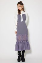 【リエンダ/rienda】のチュールドッキングニットマーメイドワンピース 人気、トレンドファッション・服の通販 founy(ファニー) ファッション Fashion レディースファッション Fashion for Women ワンピース Dresses ギャザー Gathered, Ruffled チュール Tulip, Tulip Motif ドッキング Docking, Mixed Material ラグジュアリー Luxury, Elegant リボン Ribbon, Bow ロマンティック Romantic, Feminine Style 冬 Winter / This Winter 再入荷 Restock / Back in Stock thumbnail BLU|ID: prp329100004784299 ipo3291000000034939029