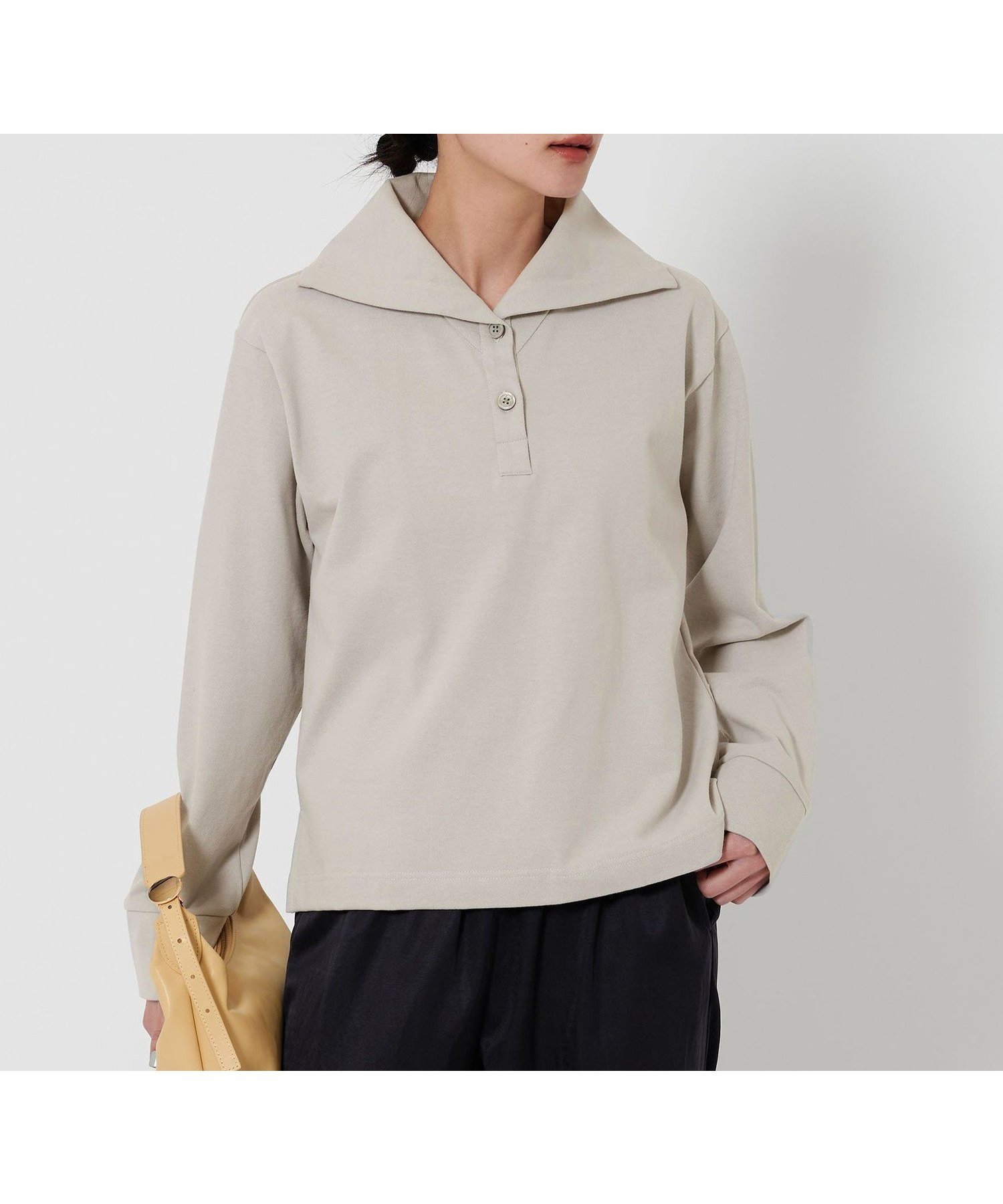 【ユナイテッドアローズ/UNITED ARROWS】のコットン セーラー プルオーバー インテリア・キッズ・メンズ・レディースファッション・服の通販 founy(ファニー) 　ファッション　Fashion　レディースファッション　Fashion for Women　トップス・カットソー　Cut & Sew Tops　カジュアルプルオーバー・ニットトップス　Pullovers & Knit Tops / Casual Pullovers　ヴィンテージ　Vintage Style　カットソー　Cut and Sewn Top　クラシカル　Classical, Vintage-Inspired　クラシック　Classic, Timeless Style　スリット　Slit, Slit Detail　ボックス　Boxy, Box Shape　ボトム　Bottoms, Lower Wear　ポロシャツ　Polo Shirt, Collared Tee　アウトレット　Outlet / Clearance　おすすめ　Recommended / Our Picks　LT.GRAY|ID: prp329100004784313 ipo3291000000035206444