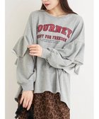 【ジェイ アンド シュプール/Re J&SUPURE】の袖フリルロゴプリント裏毛トップス 人気、トレンドファッション・服の通販 founy(ファニー) ファッション Fashion レディースファッション Fashion for Women トップス・カットソー Cut & Sew Tops アウトドア Outdoor Clothing インナー Innerwear ヴィンテージ Vintage Style ガーリー Girly, Feminine Style シンプル Simple, Minimal スウェット / スエット Sweatshirt, Sweatwear デニム Denim, Jeans Material フリル Frill, Ruffle プリント Print, Printed Pattern リラックス Relax, Relaxed Fit ロング Long, Long-Length おすすめ Recommended / Our Picks thumbnail グレー|ID: prp329100004784339 ipo3291000000034879425