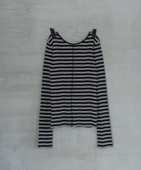 【アパートバイローリーズ/apart by lowrys】の【別注】miller2WAYプルオーバー_長袖 人気、トレンドファッション・服の通販 founy(ファニー) ファッション Fashion レディースファッション Fashion for Women トップス・カットソー Cut & Sew Tops カジュアルプルオーバー・ニットトップス Pullovers & Knit Tops / Casual Pullovers インナー Innerwear ジャケット Jacket, Outerwear デニム Denim, Jeans Material 長袖 Long Sleeve, Full Sleeve ボーダー Border, Stripe 別注 Limited Edition, Custom Order |ID:prp329100004784347